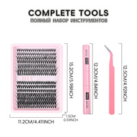 Faux cils segmentés pour pose à domicile DIY, bouquets de cils individuels 280 pièces 30D 40D, fournitures pour artistes de salon de beauté