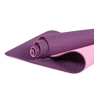 Tapis de yoga rectangulaire pliable bicolore en TPE 6 mm, écologique, pour adultes, enfants et étudiants, allongé 183 cm, élargi 61 cm - Product Image 4