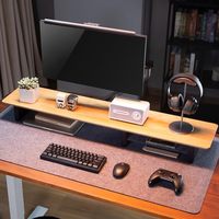 Étagère de bureau en bois, support d'écran pour usage scolaire et commercial