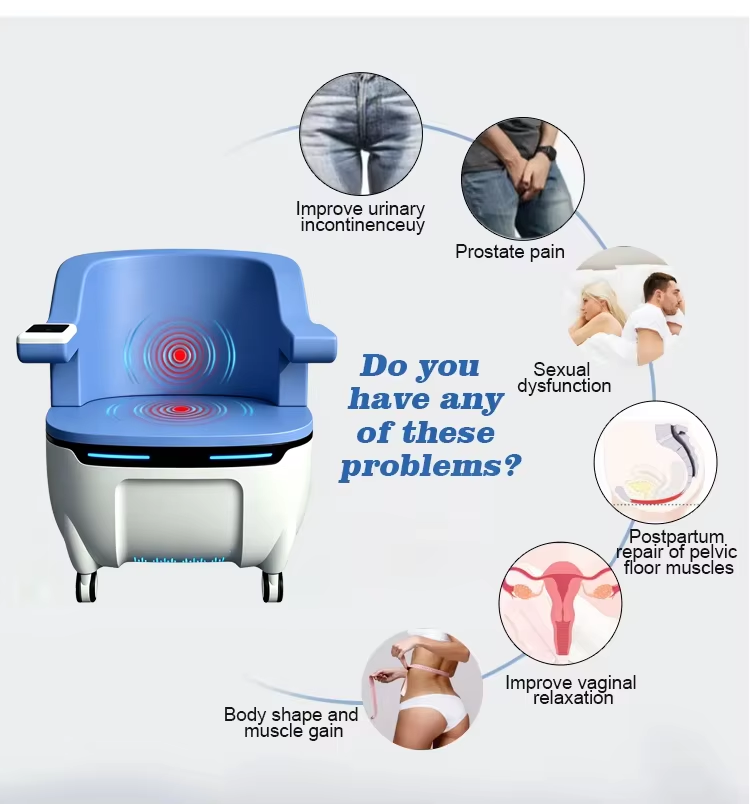 Main Routine Exercises EMS Pelvic Floor Chair Pelvic Muscle Training With Back Waist Relief ...