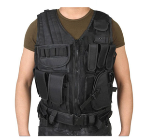 Gilet tactique d'été pour homme TV08 en marron kaki vert, respirant, multi-usages, avec empeigne en daim - Product Image 1