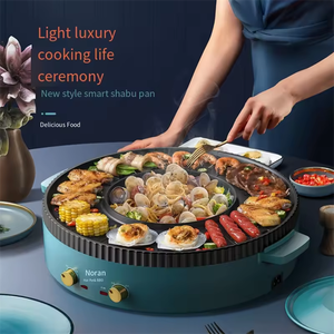 2024 fabbrica all'ingrosso Multi-funzione pentola calda cibo caldo Set senza fumo <span class=keywords><strong>barbecue</strong></span> elettrico interno Grill con pentola calda - Product Image 2