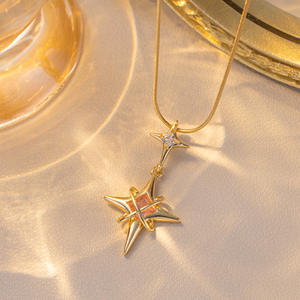 สร้อยคอโซ่โลหะไทเทเนียมน้ำหนักเบา18K สำหรับทุกชุด - Product Image 2