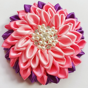 5 Inches Greek <strong>Letters</strong> IPL Iota <strong>Phi</strong> Lambda Sorority Greek <strong>Letters</strong> Pink and Purple Ribbon Rose Corsage - Product Image 3