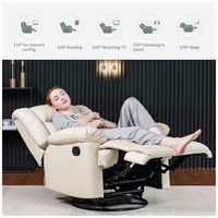 Fauteuil de massage individuel en similicuir, multifonctionnel, inclinable électrique, à bascule, avec télécommande