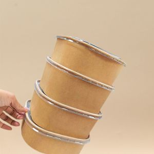 Eco Friendly Take Away Food Box Kraft usa e getta porta il contenitore per cibo da asporto in carta - Product Image 5