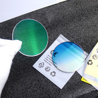 Lentes de gafas de sol EXIA M10A, 1,61, UV400, SHMC, revestimiento verde, Color azul cian degradado