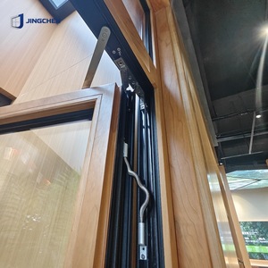 Fenêtre coulissante moderne en aluminium et bois <span class=keywords><strong>composite</strong></span> avec rupture de pont thermique, double vitrage Low-E pour villa de luxe - Product Image 5