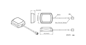 JCA002 GPS Active Antenne RG174 Câble Aimant/Adhésif - Product Image 3