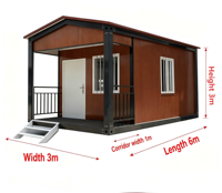 Maison conteneur modulaire préfabriquée en acier de type Z de 20 pieds et 40 pieds avec panneaux sandwich pour habitation