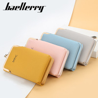 Dompet Wanita Vertikal Baellerry Gaya Korea Tas Selempang Serbaguna Tas Selempang Bulu Fashion untuk Ponsel
