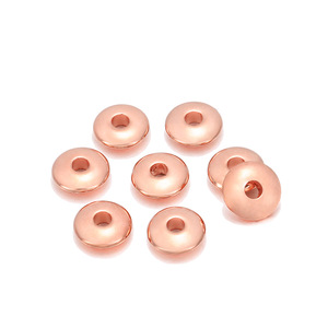 CCB <b>Disc</b> Spacer Beads 8mm Rhodium Gunmetal Antique Bronze Rose <b>Gold</b> KC <b>Gold</b> Jewelry Findings for Bracelet Making - Product Image 5