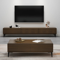 Ensemble meuble TV et armoire de salon moderne avec table basse multi-rangements pour chambre et salle à manger