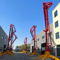 Machine de placement de béton mobile avec flèche hydraulique pour la coulée et le distribution de béton