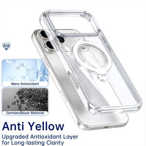 Custodia Anti-Ingiallimento in PC per <span class=keywords><strong>iPhone</strong></span> 17 Pro Max con Supporto Magnetico, Cover Posteriore per <span class=keywords><strong>iPhone</strong></span> 17 16 15 <span class=keywords><strong>14</strong></span> e Samsung - Product Image 4