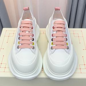 Chaussures de sport de luxe de marque originale, roses et blanches, en maille, à semelles épaisses, à lacets, pour la marche, chaussures décontractées de marque célèbre - Product Image 3