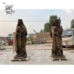 BLVE personalizado Iglesia decoración del hogar tamaño real Metal religioso María escultura bronce María estatuas para la venta - Product Image 5