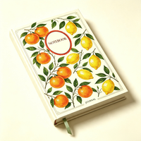 Carnet A5 à couverture rigide Orange Citron, Journal botanique aux fruits, Cadeau personnalisé, Carnet d'écriture