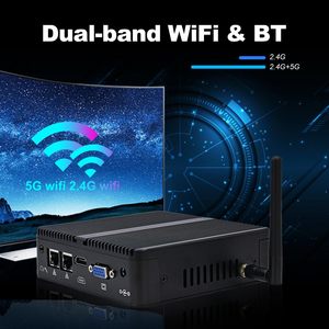 Weidian Win 11 Pro N100มินิพีซีอุตสาหกรรม, หน่วยความจำขนาดเล็ก8GB RAM 256GB SSD 2xcom RS232 2xgigabit LAN 2 xdisdisplay HD VGA 32GB 4GB - Product Image 3