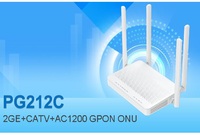 Harga Pabrik OEM Epon Gpon Dual Band Xpon Ont Modem Wifi Router Fiber Optik 2GE+CATV+AC1200 GPON ONU untuk Solusi FTTh FTTx