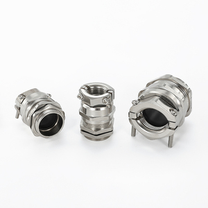 M50*1.5 Nickel Plated Brass Cable Gland IP68 Waterproof Double <b>Lock</b> Cable Gland for Railway - Product Image 5
