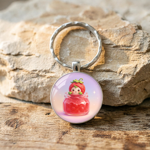 <span class=keywords><strong>Porte</strong></span>-clés en métal simple face Pokémon, motif fruit mignon, décoration de sac à dos, petit cadeau - Product Image 3