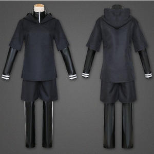 BAIGE Nouveau Tokyo Ghoul <span class=keywords><strong>Kaneki</strong></span> Ken Manteau Noir à Capuche Short Uniforme Vêtements de Sport Anime <span class=keywords><strong>Cosplay</strong></span> Costumes Chemise-Manteau - Product Image 4