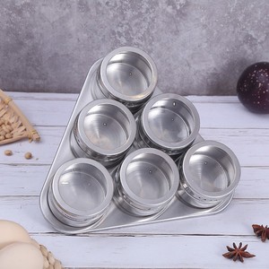 Wholesale Magnetic Stainless Steel Spice Jar <strong>Set</strong> with Transparent Lids Food Grade Seasoning Containers for Kitchen Organization - Product Image 3