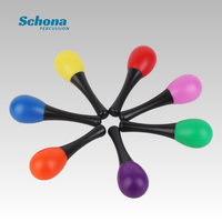 Orff Colorful Plastic Maraca Kids Percussion Shaker Early Education Musical Instrument for Kindergarten Teaching Use 13*4cm