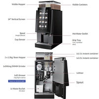 Machine à café à filtre Jetinno JL18-BTC3C, machine à café avec fonction chocolat chaud