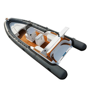 Barca gonfiabile rigida in fibra di vetro RIB760 certificata con motore fuoribordo Hypalon e materiali dello scafo in PVC - Product Image 2