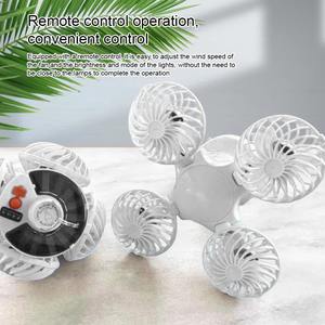 Ventilateur suspendu 2 en 1 avec lanterne LED, alimentation solaire, télécommande, variateur d'intensité universel, idéal pour le camping, la randonnée, les pique-niques et les voyages - Product Image 5