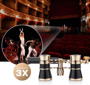 Binoculares de <span class=keywords><strong>Teatro</strong></span> con Logotipo Personalizado 3X25, Metal Antiguo, Bak4, Porro, FMC, Revestimiento Verde, Diseño Dorado para <span class=keywords><strong>Damas</strong></span> - Product Image 3