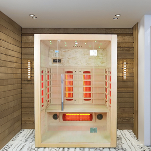 <span class=keywords><strong>Sauna</strong></span> infrarroja de espectro completo Premium Low Emf con luz de siete colores y calefacción de pies para uso en gimnasio en casa - Product Image 1