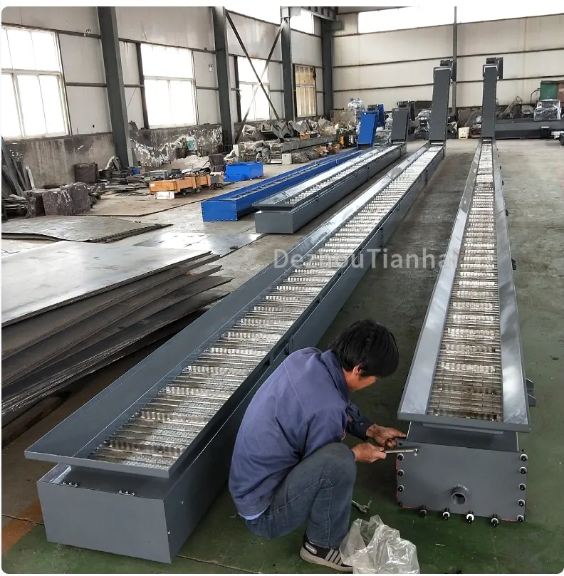 Chain-plate chip removal machine Conveyor Chip Conveyor For CNC Machine