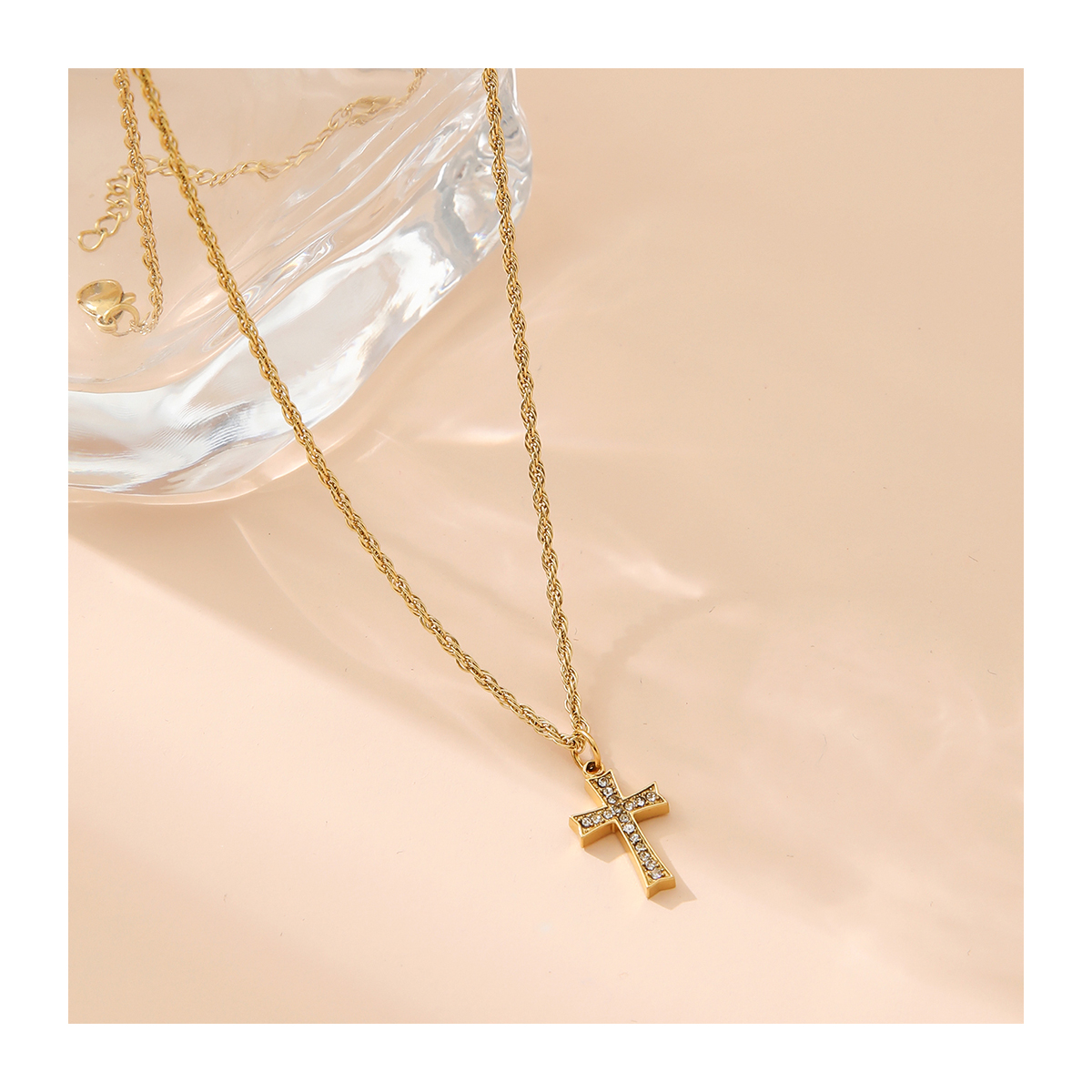 Exquisite Zircon Cross