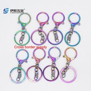 Llaveros Metálicos de Colores Arcoíris YIWANG con Cierre de Mosquetón para Joyería DIY y Regalos - Product Image 1