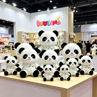 Boneka Panda Kartun Kustom, Mainan Boneka Hewan Lembut dan Halus untuk Suvenir Hadiah OEM ODM Mainan Boneka Kustom