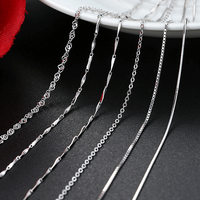 Chaîne Tianmeng SC01 en argent sterling 925, sans allergène, toutes formes, longueur 45 cm