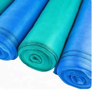 Màu xanh màu xanh lá cây trong nhựa dệt kim 100% HDPE Vật liệu cảnh báo hàng rào Net vải hàng hóa mảnh vỡ Lưới giàn giáo