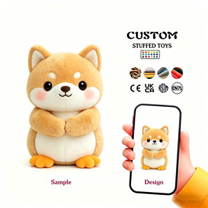 Peluche <span class=keywords><strong>Corgi</strong></span> jaune toute neuve, fabriquée avec une technique de broderie et un tissu doux, peluche personnalisée de haute qualité - Product Image 1