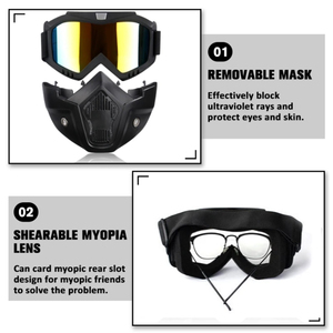 Ветрозащитные легкие очки для активного отдыха, HD-очки для мотоциклов, сноуборда, езды на велосипеде, мужские солнцезащитные очки с защитой от УФ-излучения, сменные линзы - Product Image 5