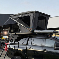 Carpa de techo moderna para 3-4 personas, modelo Desert Armor, con apertura lateral, bolsa para zapatos y toldo para camioneta 4x4