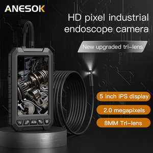Ống Kính Nội Soi 10M Ống Kính Kép Cầm Tay Màn Hình <span class=keywords><strong>LCD</strong></span> 5 Inch FCC CE RoHS Dụng Cụ Nhà Xưởng Bảo Trì Ô Tô Máy Ảnh Kính Ngắm Rắn - Product Image 3