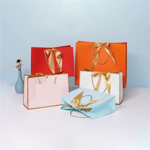 Factory Direct Discount Luxury <b>Wedding</b> Gift Bag Reusable Shopping Square Bottom Paperboard Bag Magnetic Closure <b>Ribbon</b> Handle - Product Image 3