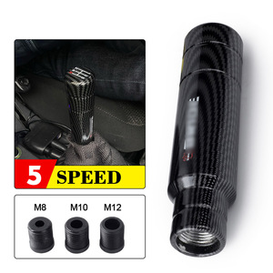 Cnspeed Carbon Fiber Gear <b>Shift</b> <b>Knob</b> M8 M10 M12 5 Speed Manual Automatic Car Use - Product Image 1