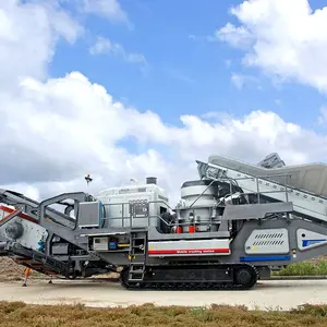 50TPH Portable Mobile Crusher Rock Plant Complete Mobile Crushing Line With Jaw Crusher And Impact Crusher And Screen