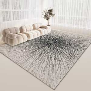 Tapis carré en polyester à imprimé abstrait pour salon, canapé, table basse moderne, couverture de chambre à coucher, tapis de chevet pour toute la pièce, vente en gros - Product Image 1
