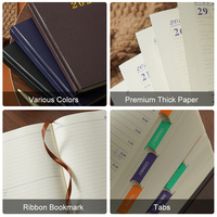 Carnet à couverture en cuir A5 personnalisé avec logo, journaux à couverture rigide pour les études et les notes, fournitures de bureau