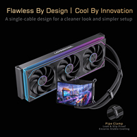 Refroidisseur d'eau AIO surdimensionné LOVINGCOOL avec écran de 6,67 pouces, ventilateur ARGB à refroidissement liquide, fond d'écran dynamique surdimensionné pour ordinateur PC